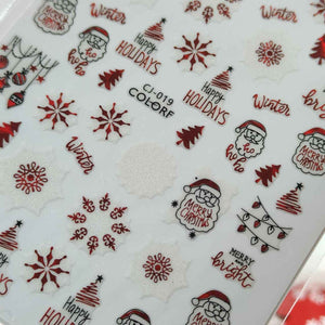 Adesivi Natale Cj 019 Rosso