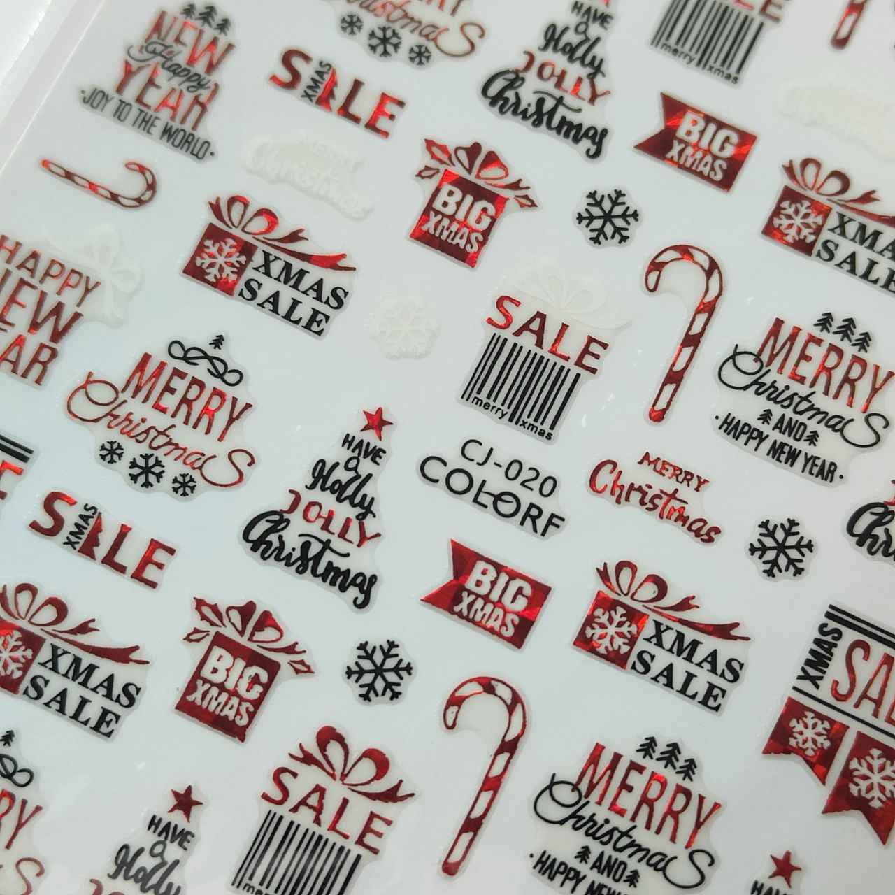 Adesivi Natale Cj 020 Rosso