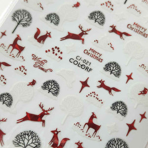 Adesivi Natale Cj 021 Rosso