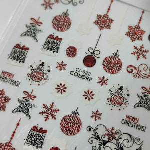 Adesivi Natale Cj 022 Rosso