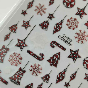 Adesivi Natale Cj 023 Rosso