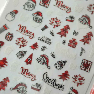 Adesivi Natale Cj 026 Rosso