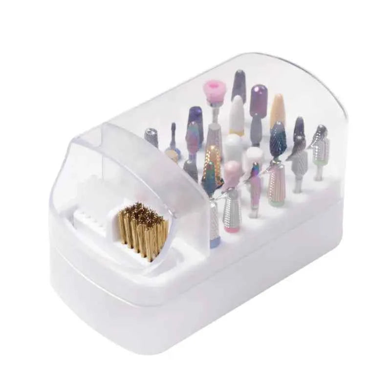 PORTA PUNTE CON SPAZZOLINO BIANCO