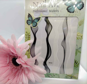 Adesivo Decorativo Bianco e Nero per Nail Art - Sticker Deco Fashion