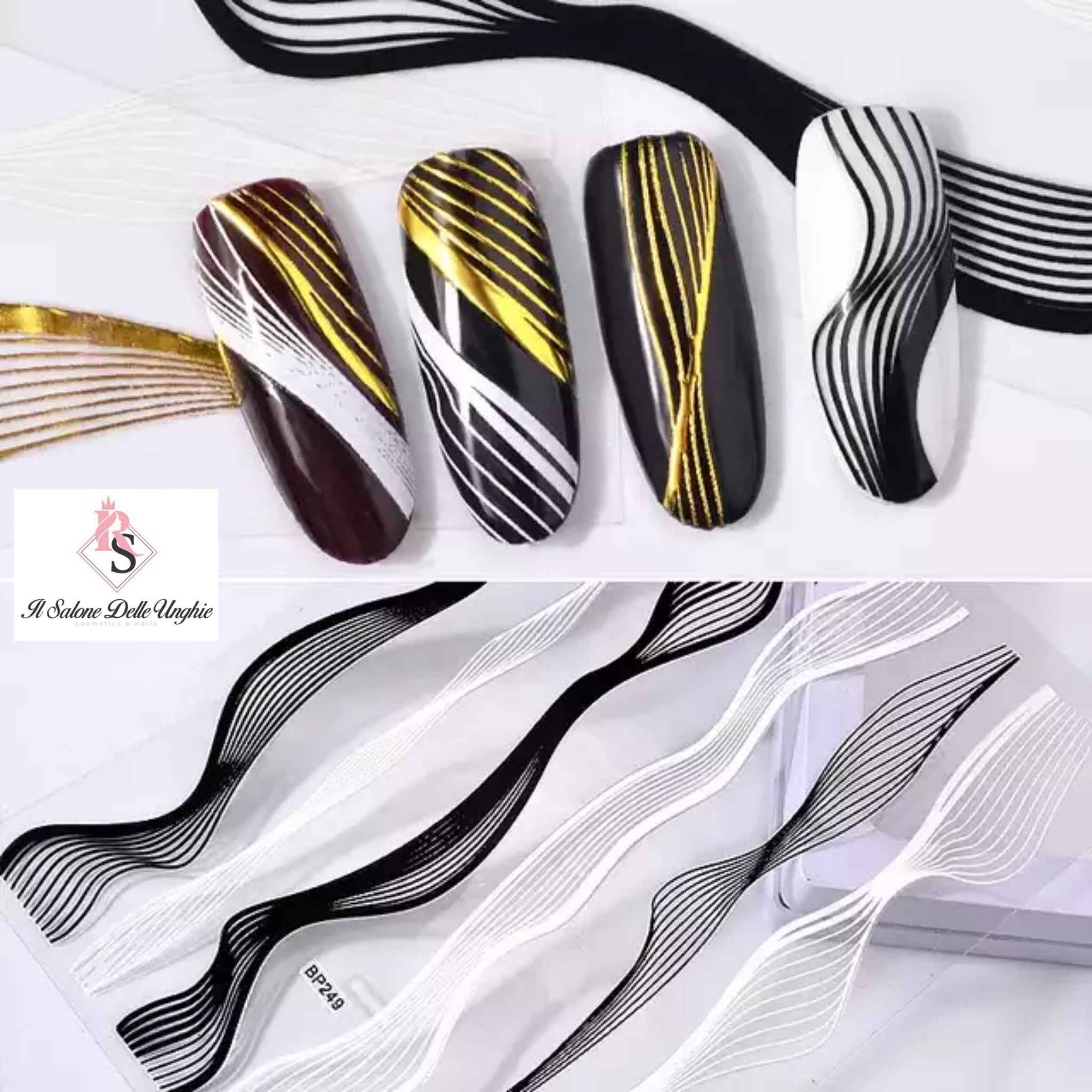 Sticker Decorativo Oro Bianco per Nail Art