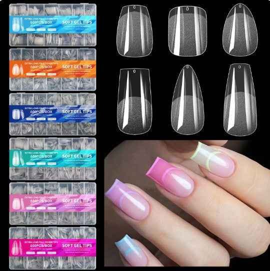 MINI SOFT GEL TIPS FUXIA mandorla