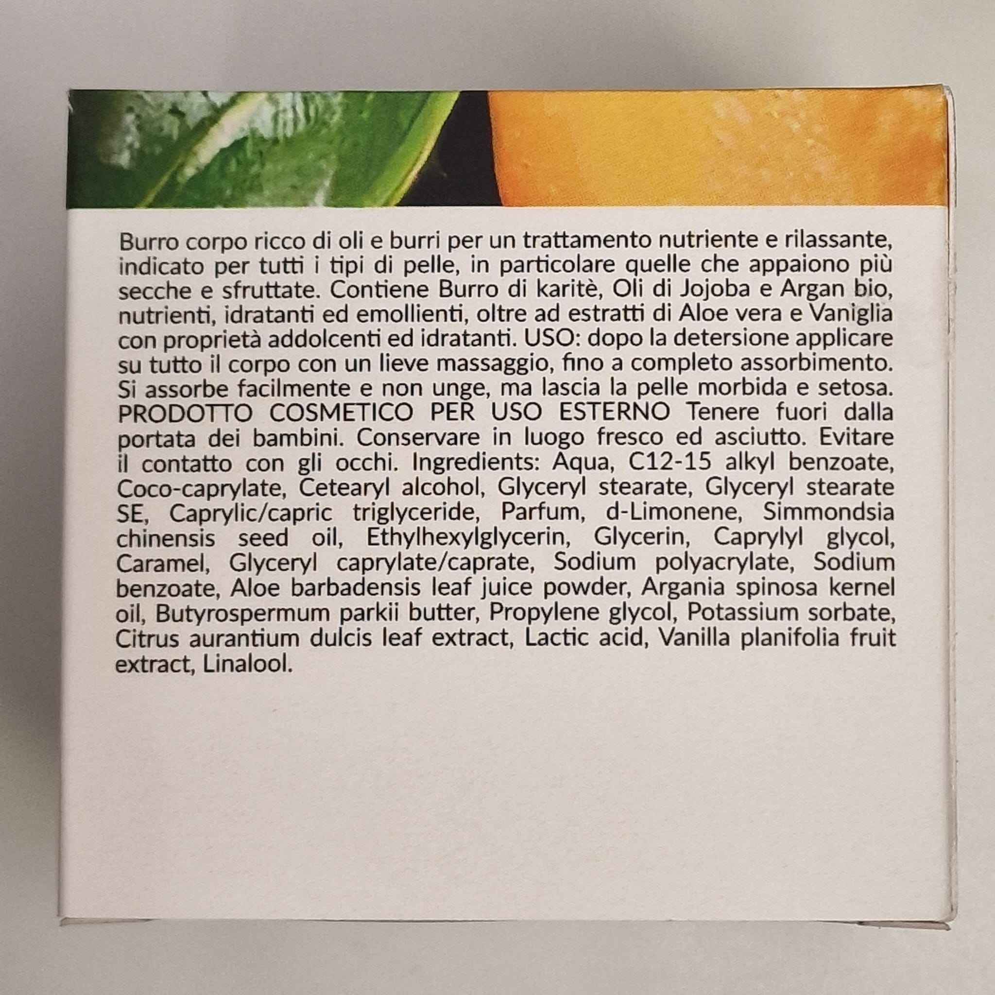 BURRO CORPO mandarino e te verde