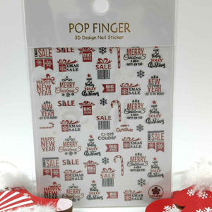 Adesivi Natale Cj 020 Rosso