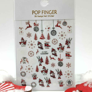 Adesivi Natale Cj 027 Rosso