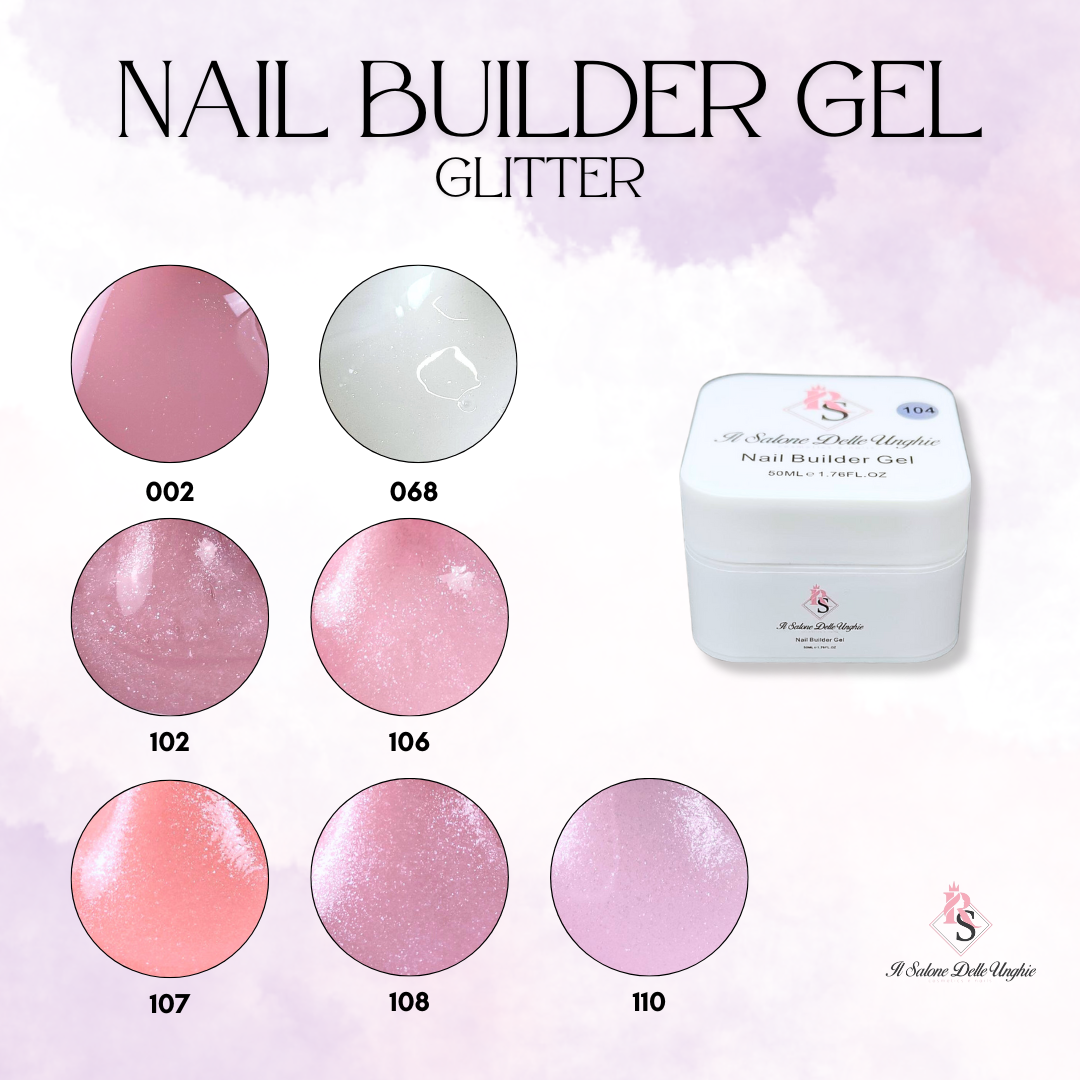 nail builder gel glitter