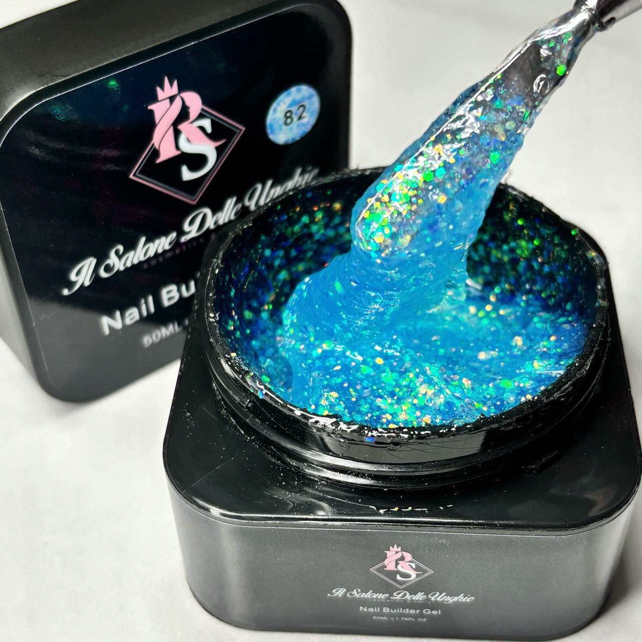Builder Gel Moda 82: il costruttore ad alta densità con paillettes scintillanti per unghie perfette - Il Salone Delle Unghie