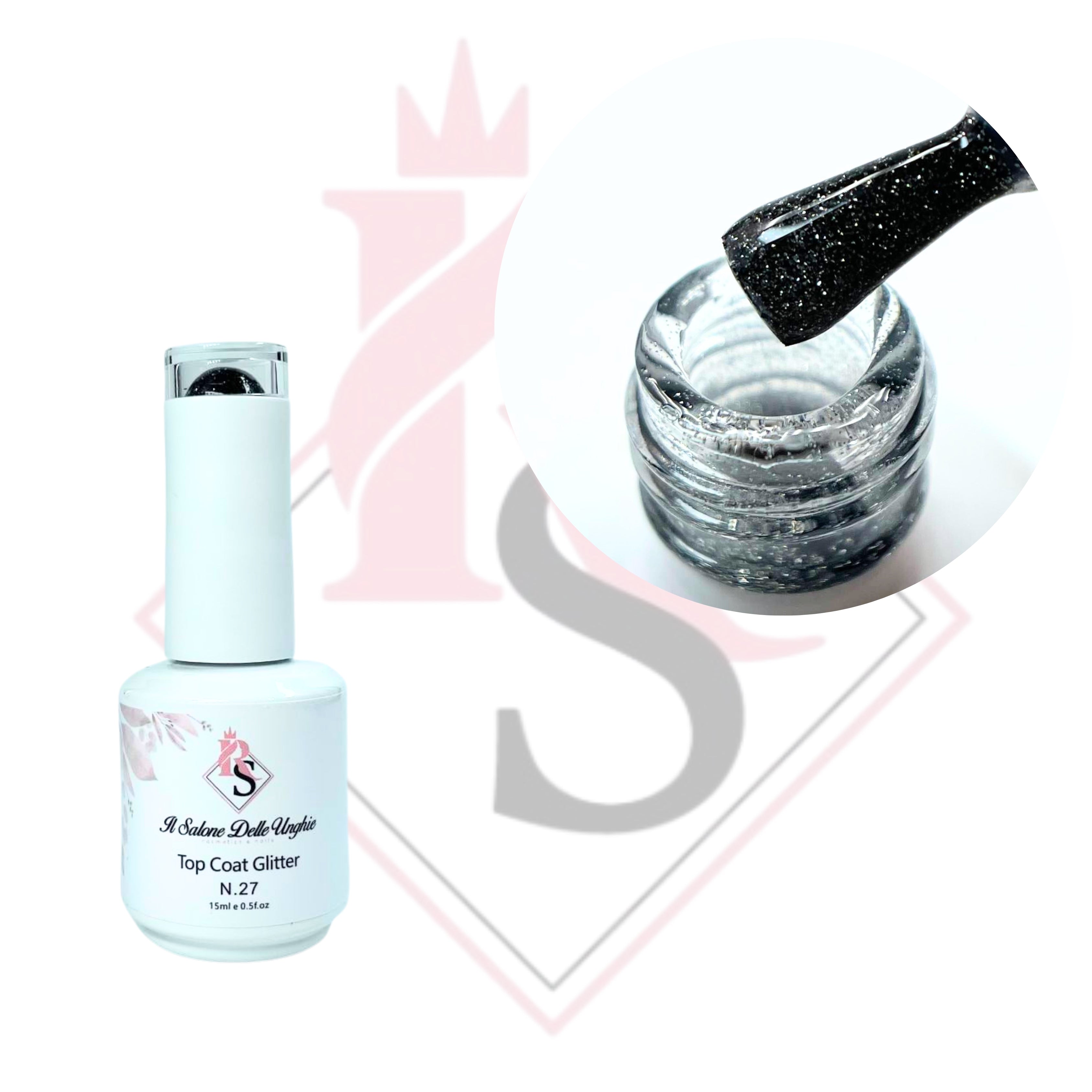 Top Coat Glitter 27: il Finish Lucido Senza Dispersione che Esalta Ogni Manicure - Il Salone Delle Unghie
