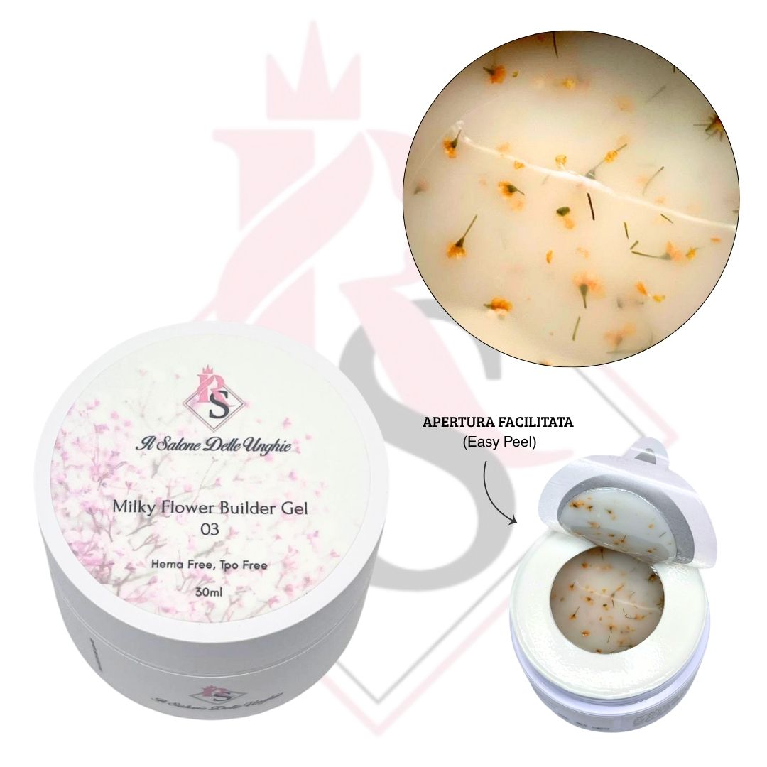 Milky Flower Builder Gel 03: La tua ricostruzione unghie naturale e chic