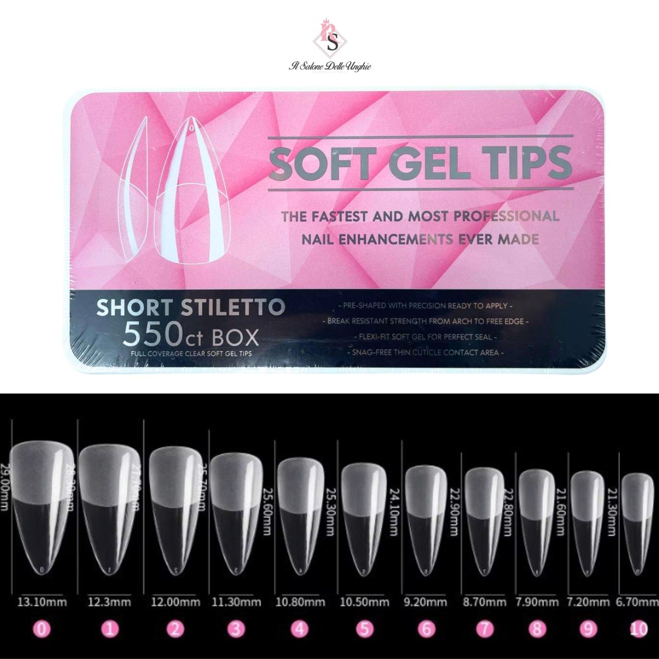 Soft Gel Tips 550 N02: Ricostruzione Unghie Facile e Duratura | Il Salone Delle Unghie