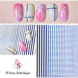 ADESIVI RIGHE BLU