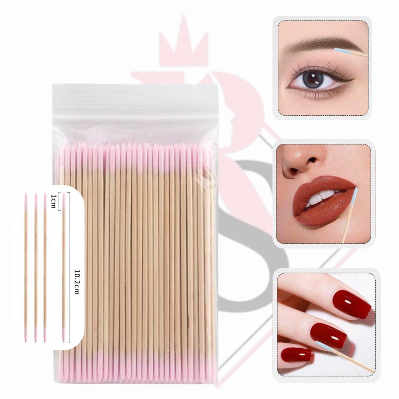 Bastoncini In Legno Doppia Testa Rosa