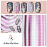 ADESIVI RIGHE FUCSIA