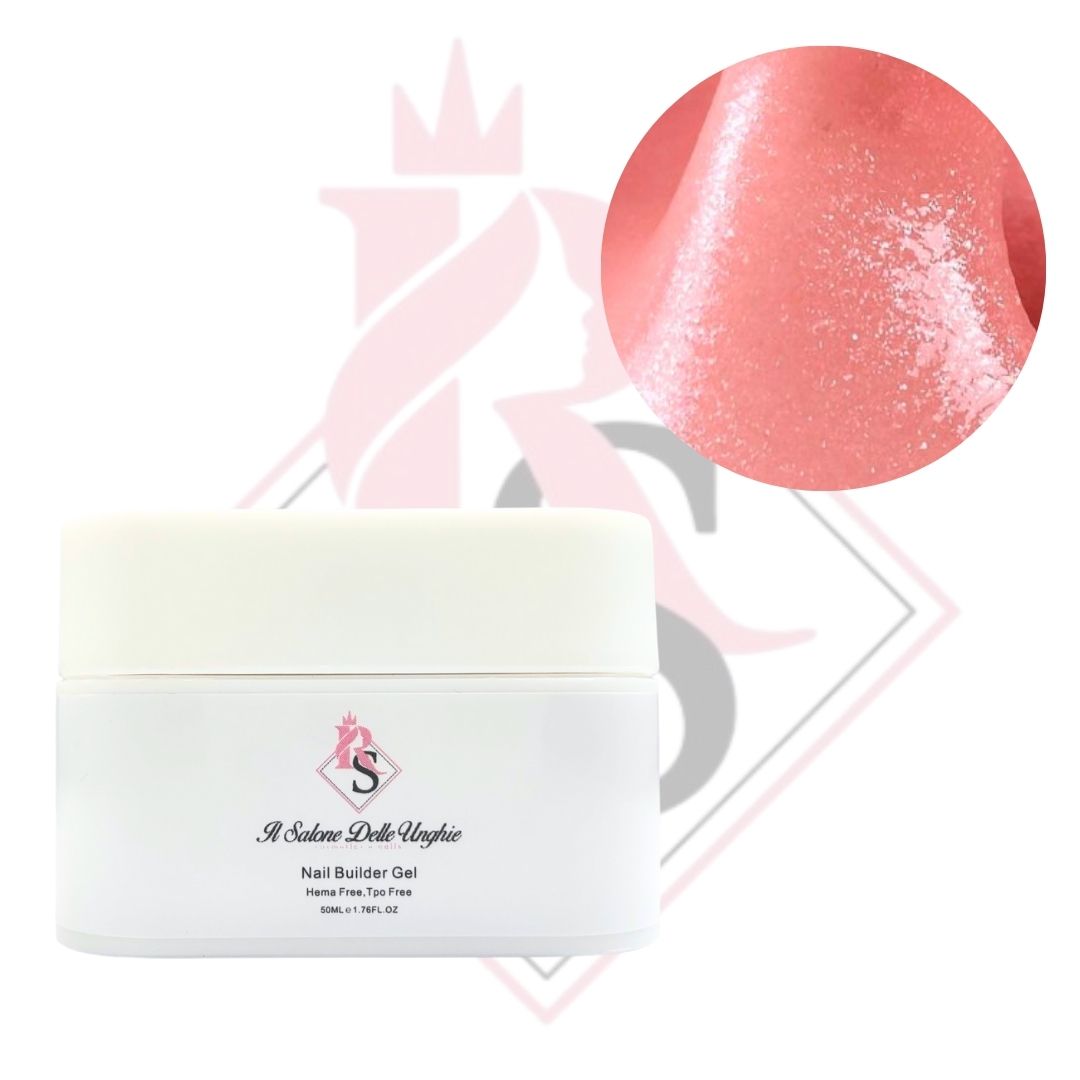 Nail Builder Gel 107 Albicocca Glitter-Costruttore Unghie