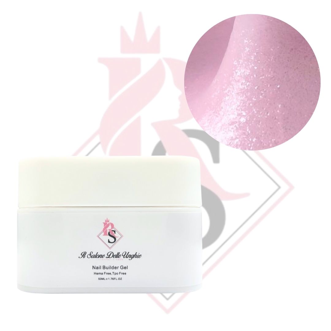 Nail Builder Gel 110 Rosa Lattiginoso Glitter-Costruttore Unghie