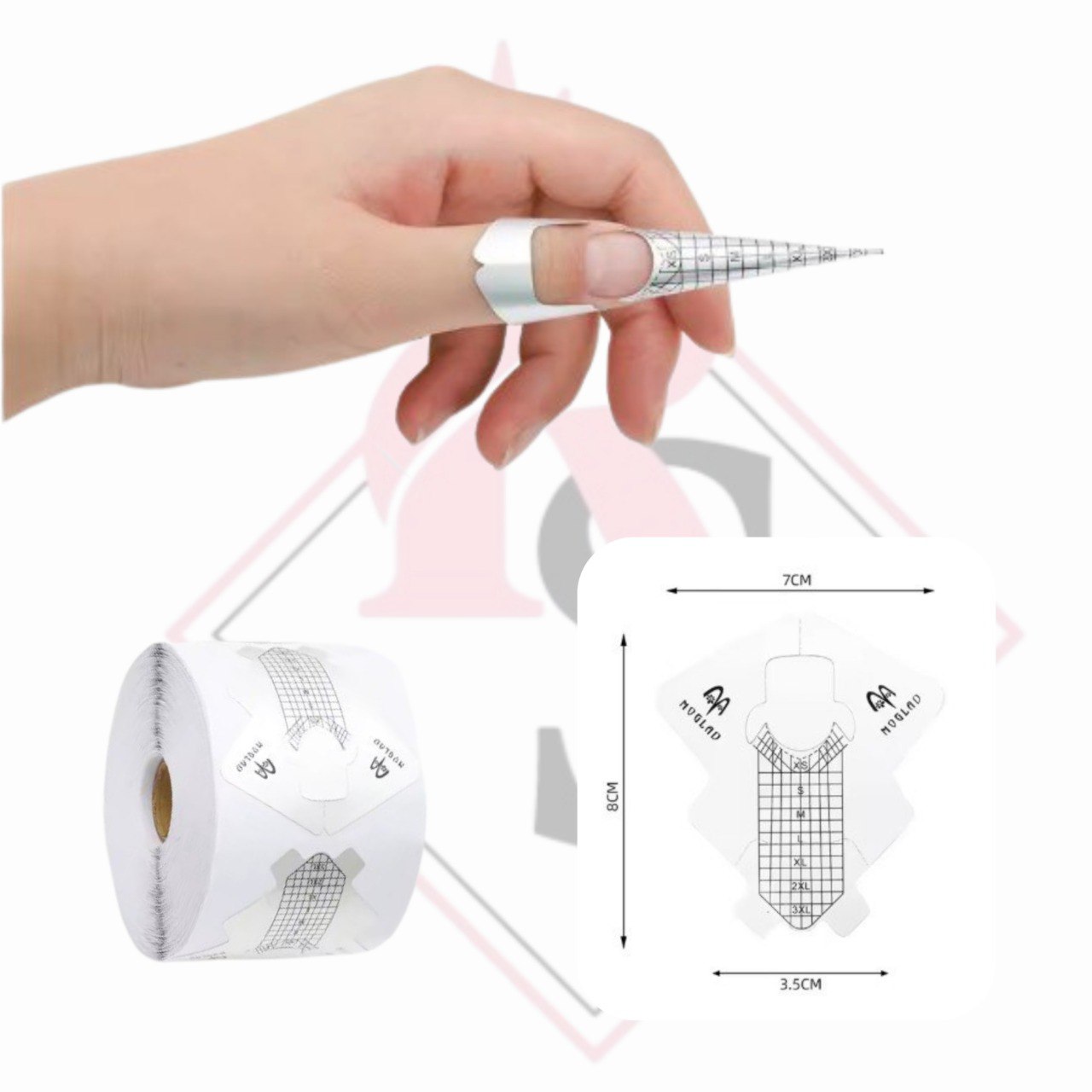 Nail Form Argento Mediolunga