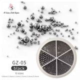Ruota Mix Caviale Nero Nail Art per Decorazioni Uniche e Creatività