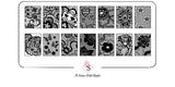 Placca Stamping Unghie Major 02 per Nail Art Professionale