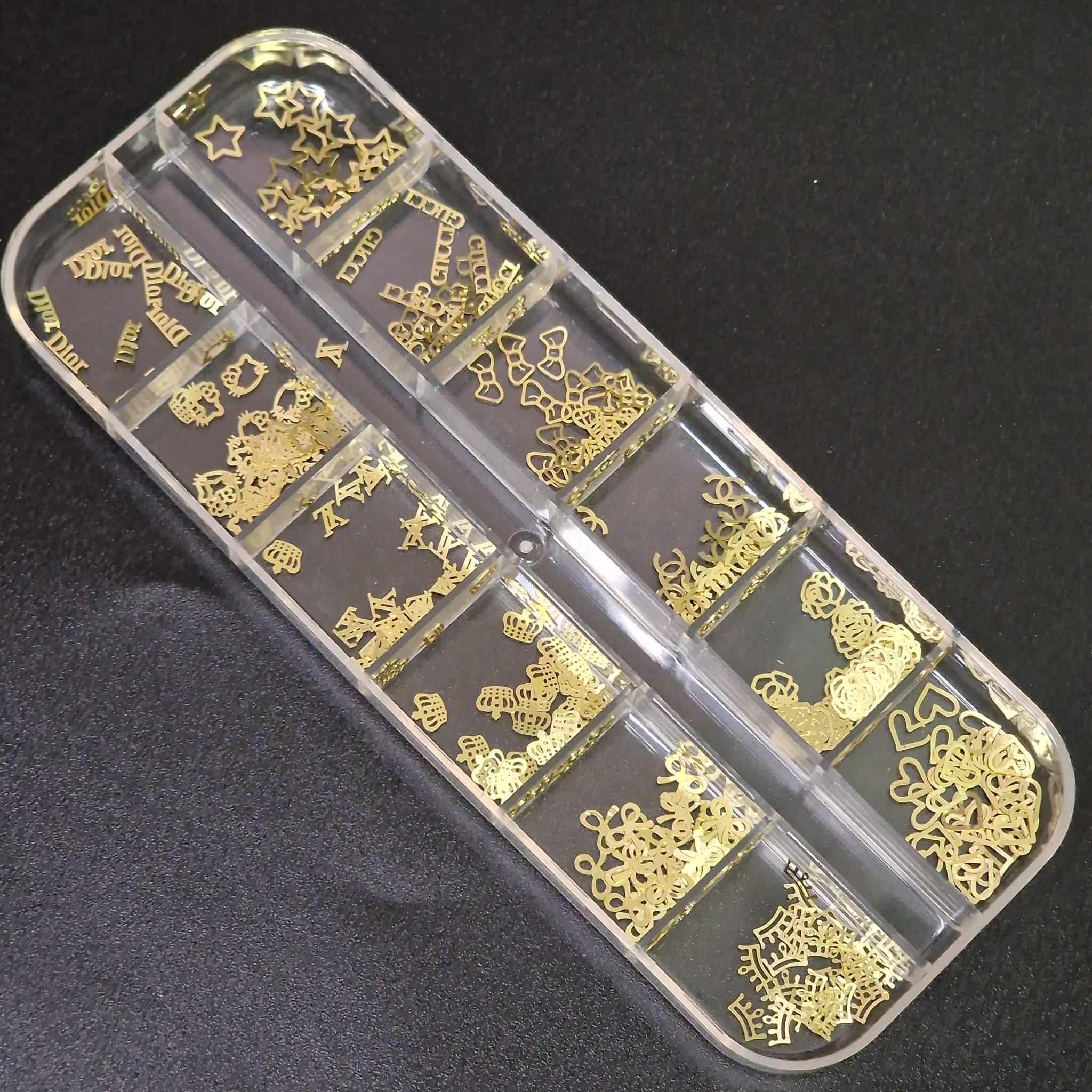 paillettes logo oro