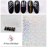ADESIVI RIGHE ARGENTO RIFLETTENTE