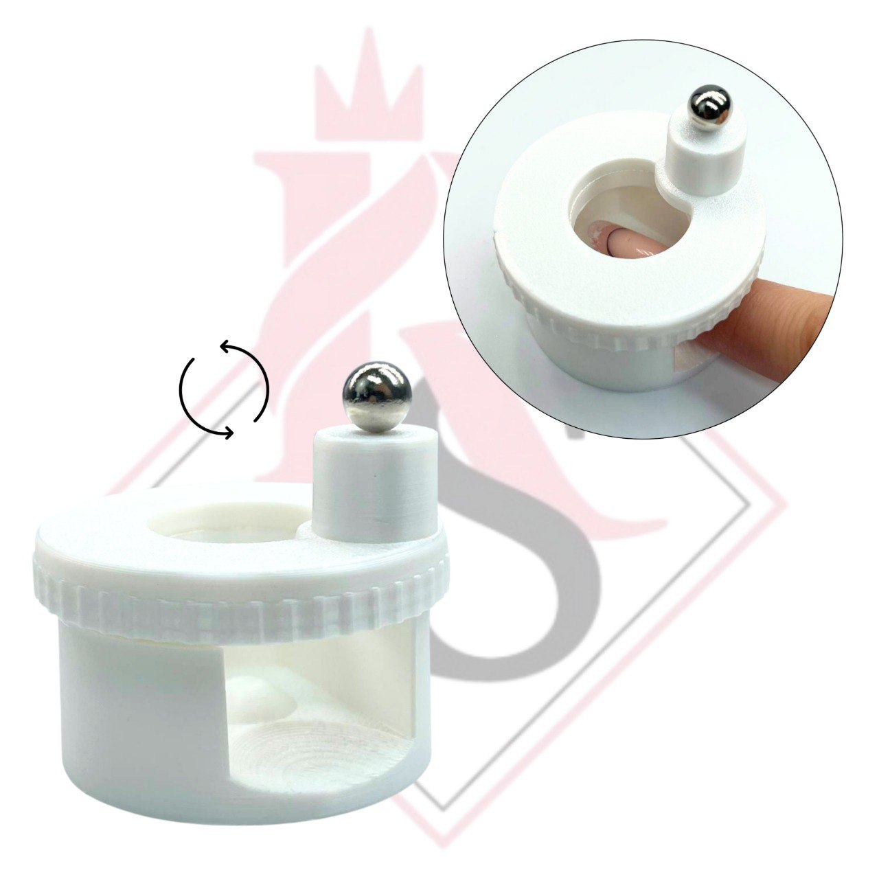 Calamita Cat's Eye Rotonda Bianca