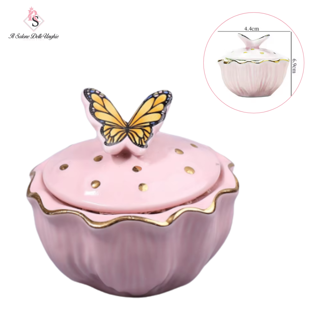 contenitore ceramica rosa