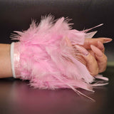 POLSINO con piume ROSA