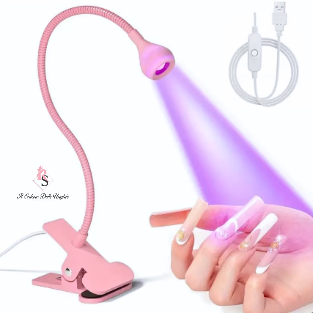 lampada pinza rosa