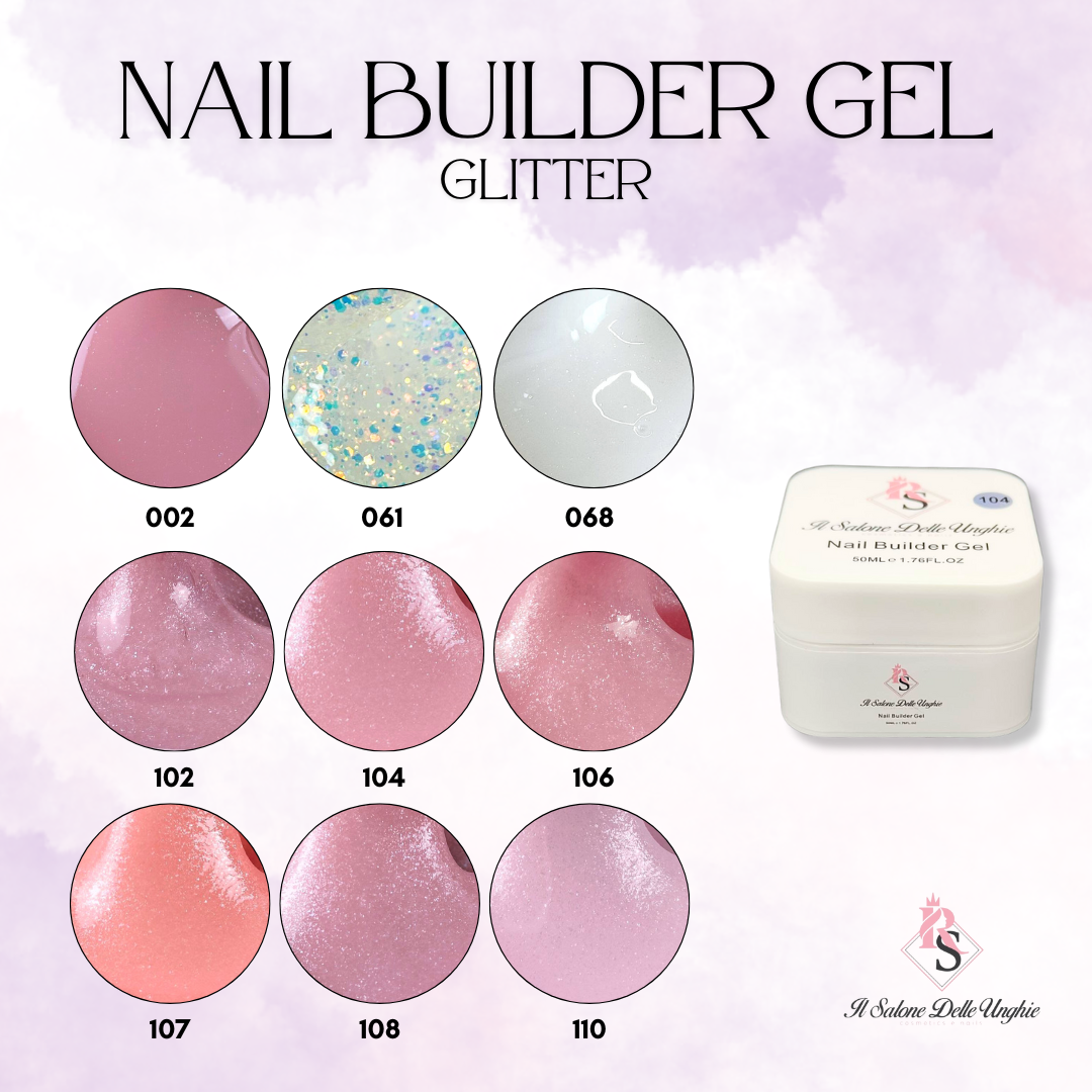 cartella colori nail builder gel glitter