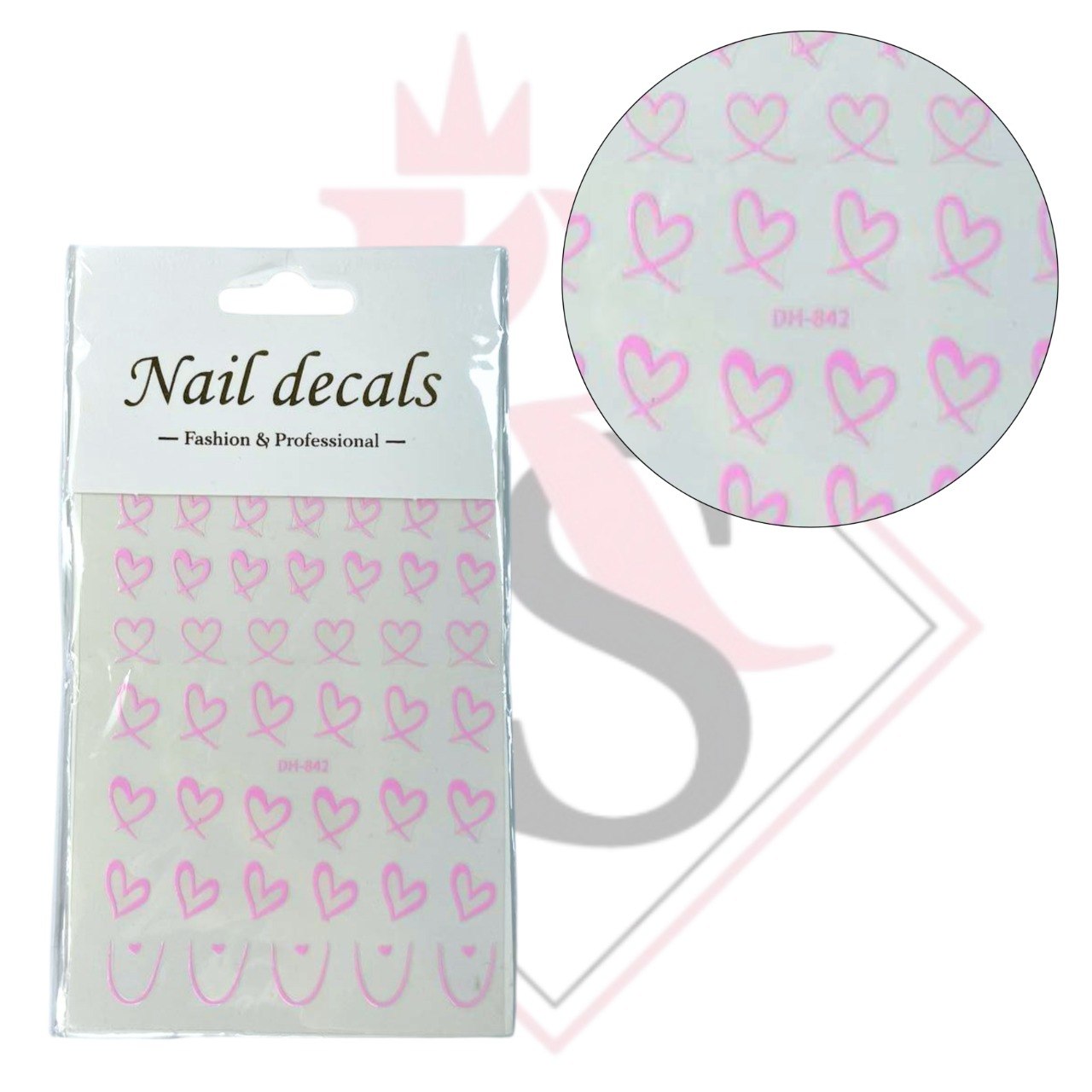 Sticker Cuori DH-842 Rosa